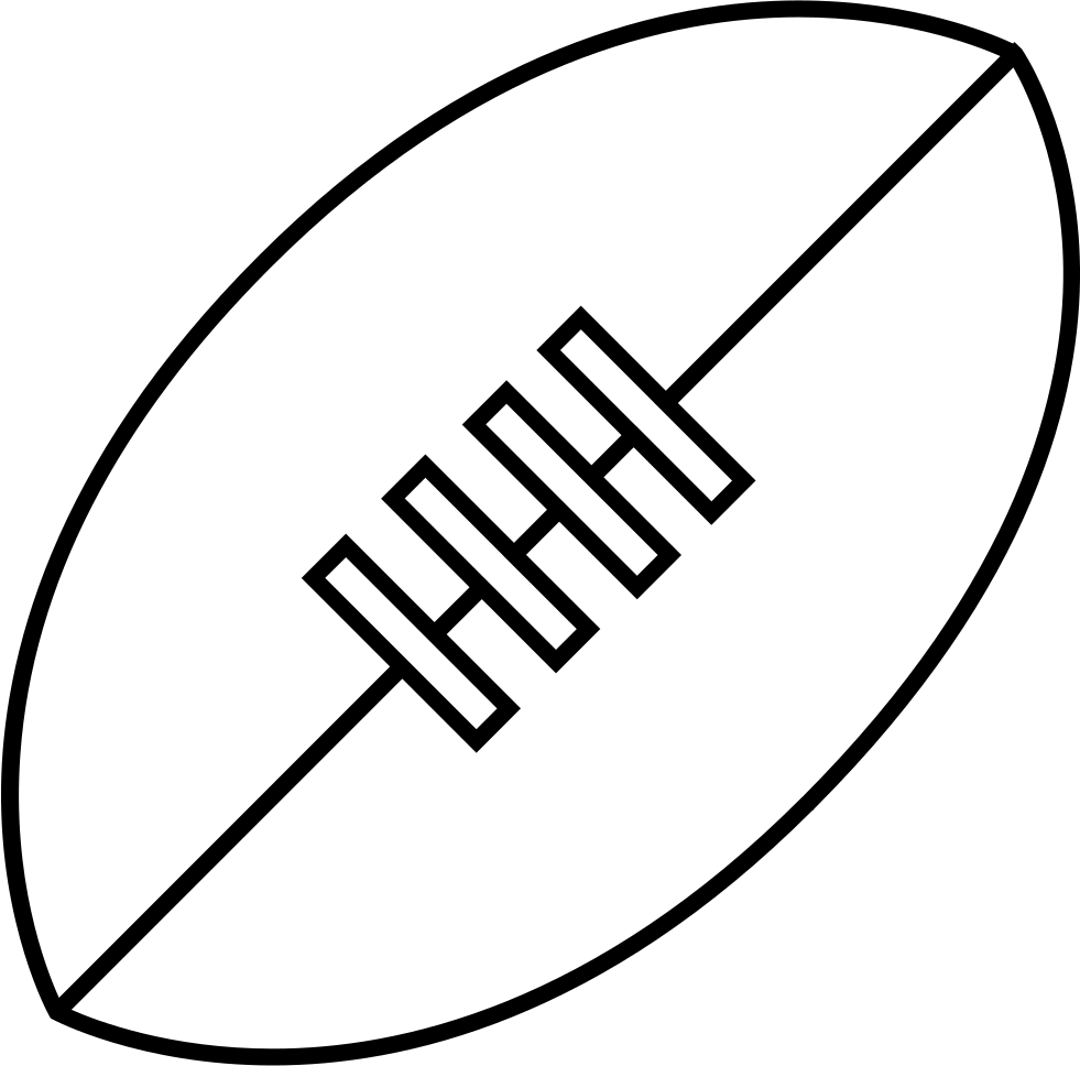 Rugby Ball - - Ballon De Rugby Dessin (981x968), Png Download