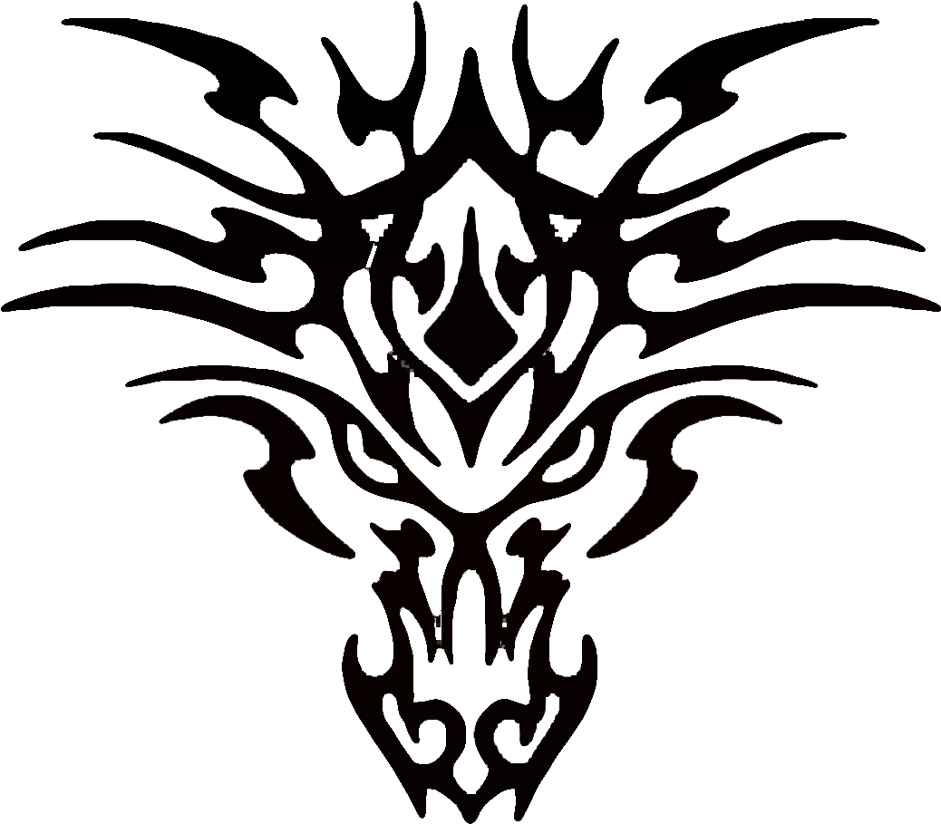By Radheshyam Prajapat - Black And White Dragon Clip Art (1080x1080), Png Download