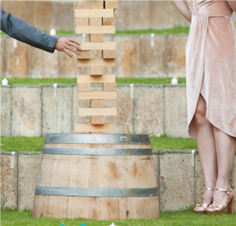 Giant Jenga - Hasbro Jenga Giant Party (1200x768), Png Download