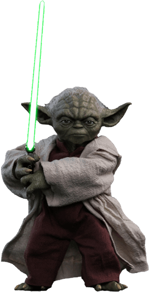 Attack Of The Clones - Hot Toys Yoda Png (600x600), Png Download