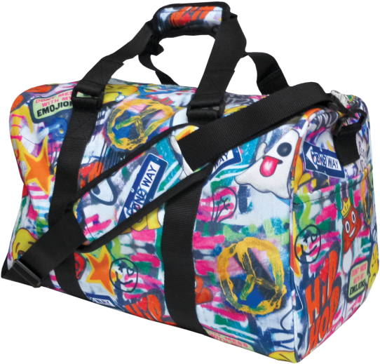 Picture Of Emoji Graffiti Duffle Bag - Graffiti Duffle Bag (550x550), Png Download