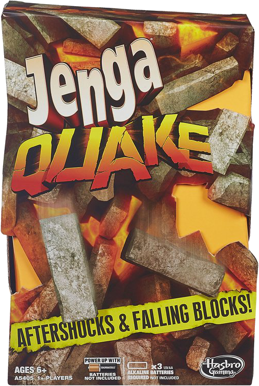 Jenga Quake - Hasbro Jenga Quake Game (526x776), Png Download