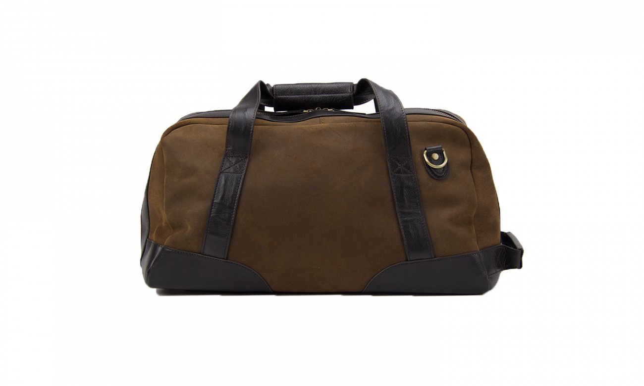 Small Duffel Bag Brown Suede - Holdall (1300x780), Png Download