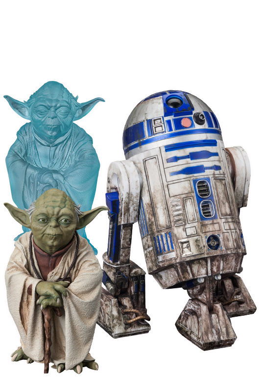 Artfx ヨーダ ＆ R2-d2 ダゴバパック - 1/10 Artfx+ Yoda & R2-d2 Dagobah - Figure Set (549x796), Png Download