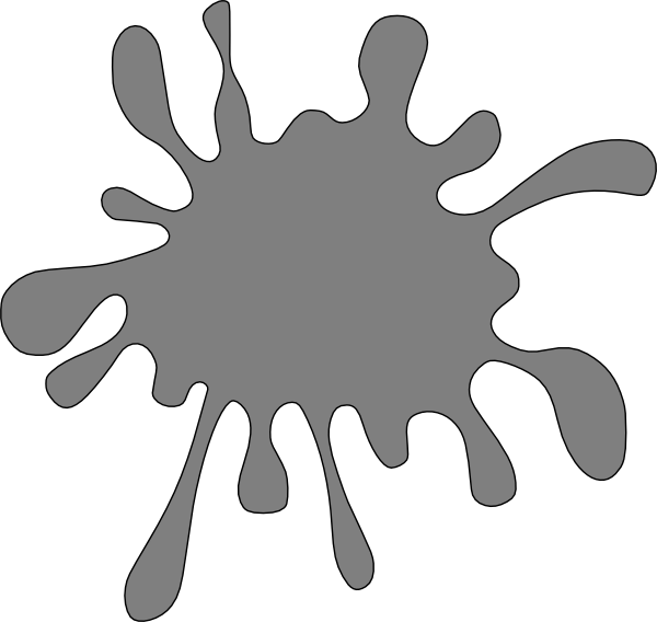 How To Set Use Grey Ink Splatter Clipart (600x568), Png Download