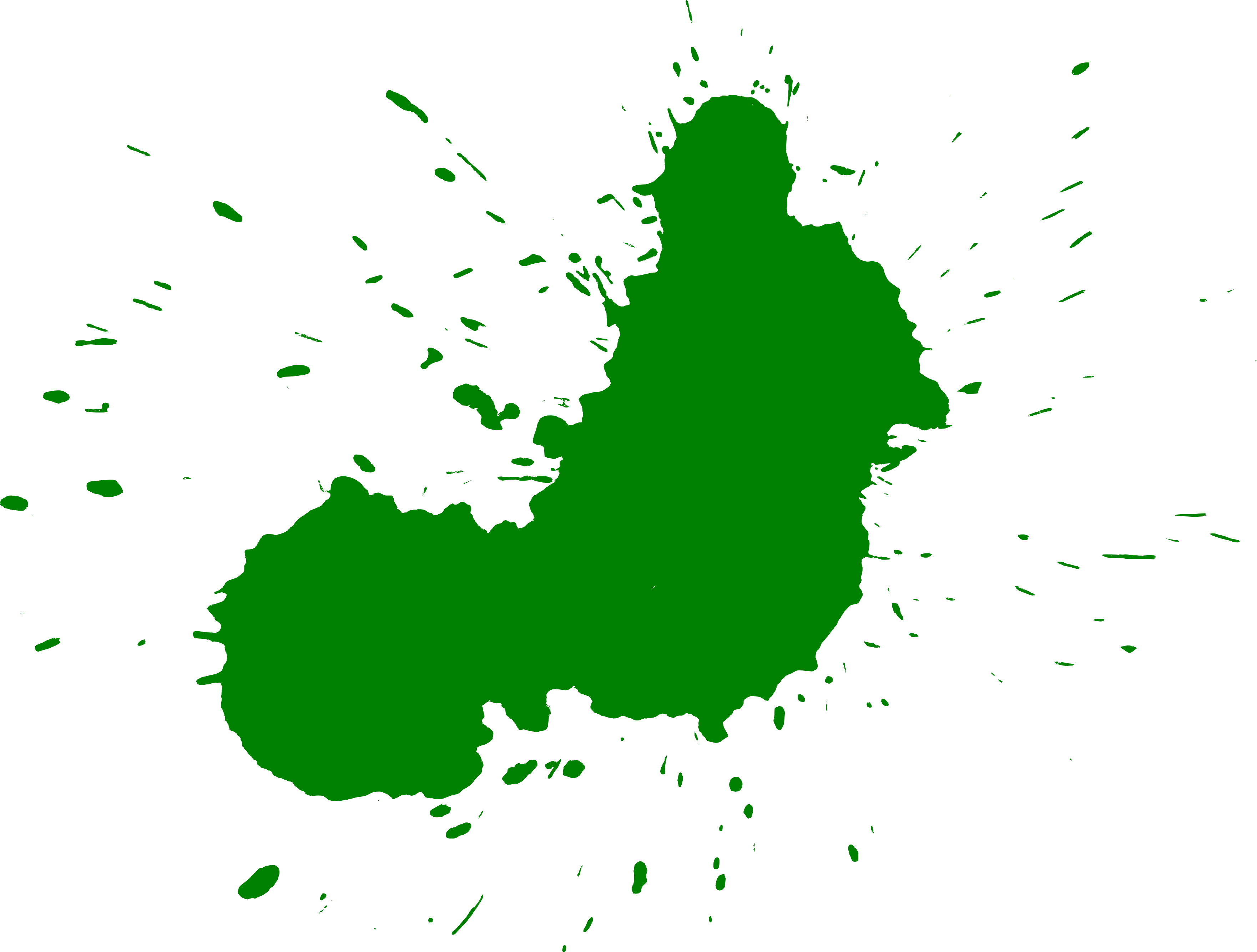 Banner Transparent Splash Transparent Green Paint - Green Splatter (3522x2668), Png Download