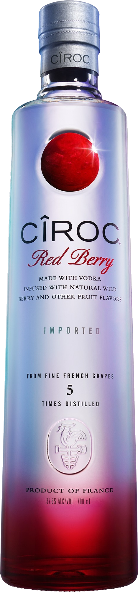 Ciroc Bottle Png - Vodka Ciroc Red Berry (968x2084), Png Download