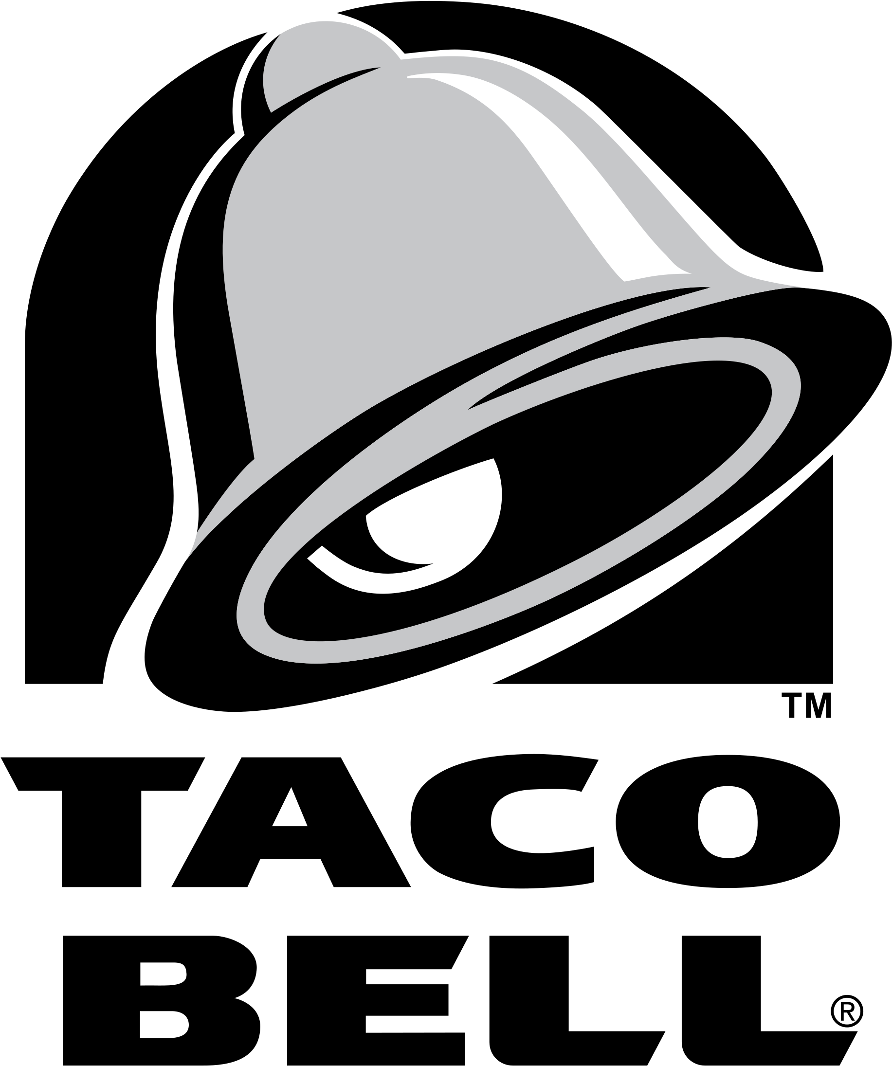 Collection Of Free Taco Download On Ubisafe - Fast Food Logos Black And White (2400x2400), Png Download
