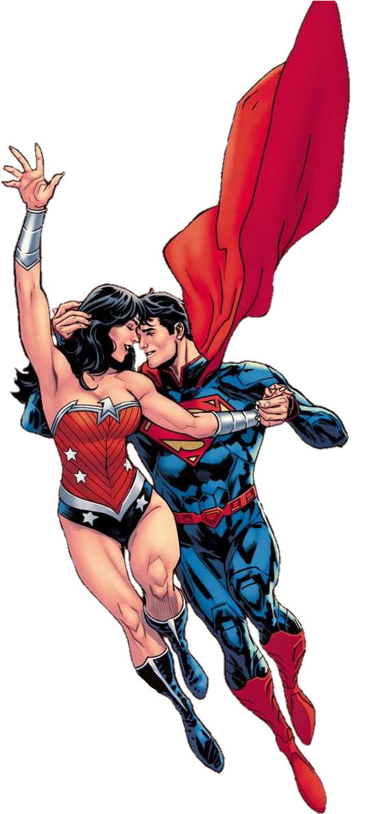 New 52 Superman And Wonder Woman By Mayantimegod - Superman Y Wonder Woman (575x1200), Png Download