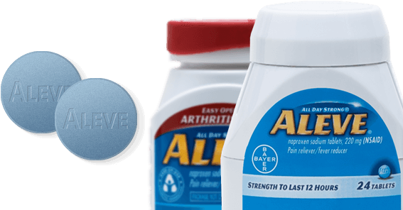 Aleve Tablets Packaging - Aleve Caplets, 50 Ct (640x324), Png Download