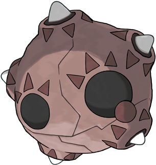 Minior - Pokemon Sun And Moon Rock Types (400x433), Png Download