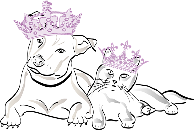 Dog Cat Crowns - Purple Book Queen Tote Bag (633x437), Png Download