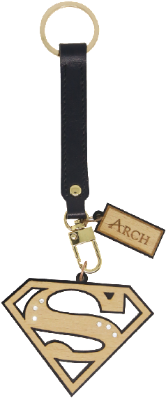 Bag Charms - Logo Superman - Bag Charm (601x600), Png Download
