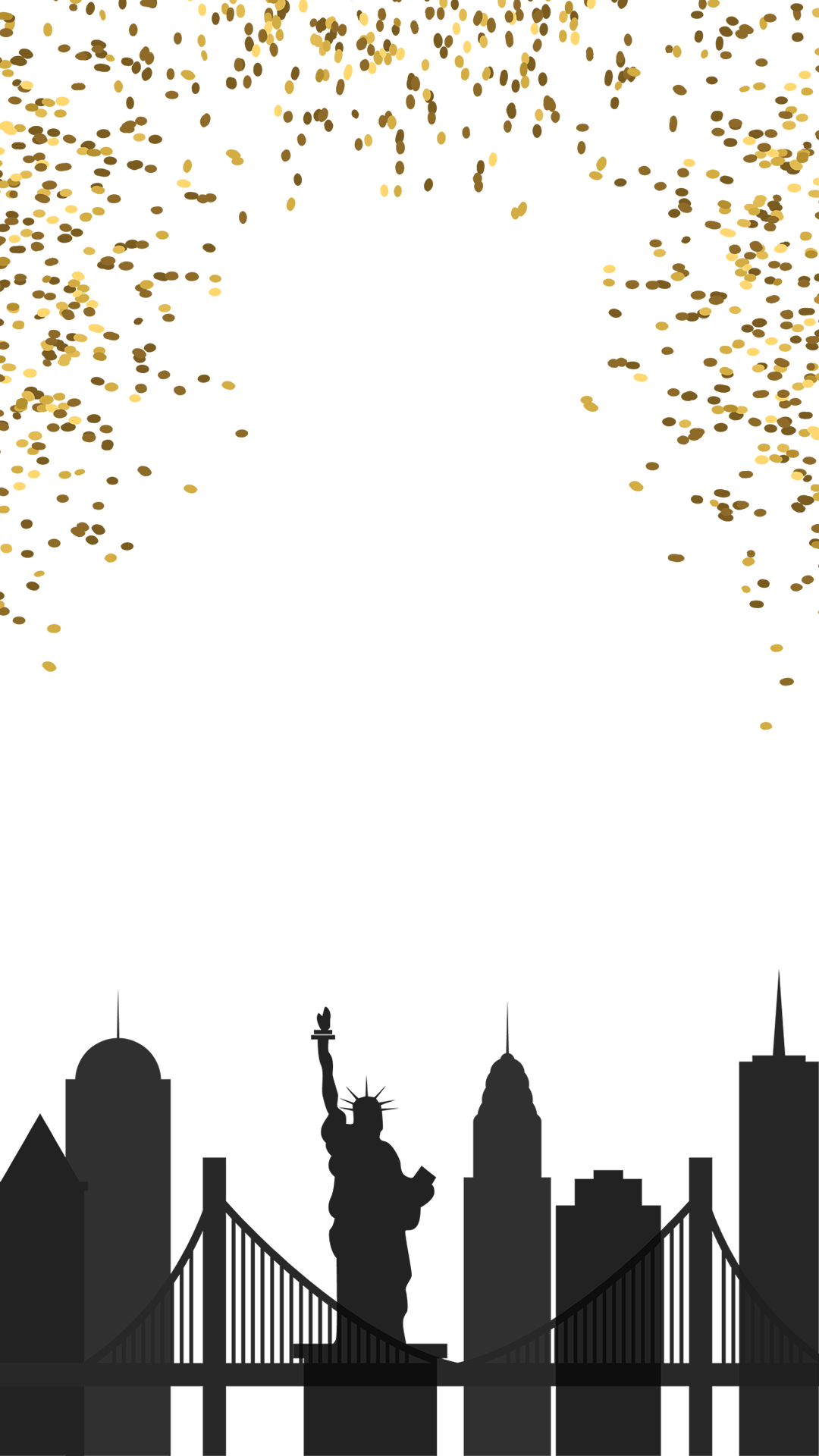 Nyc Skyline Silhouette - Snapchat City Filter Png (1080x1920), Png Download