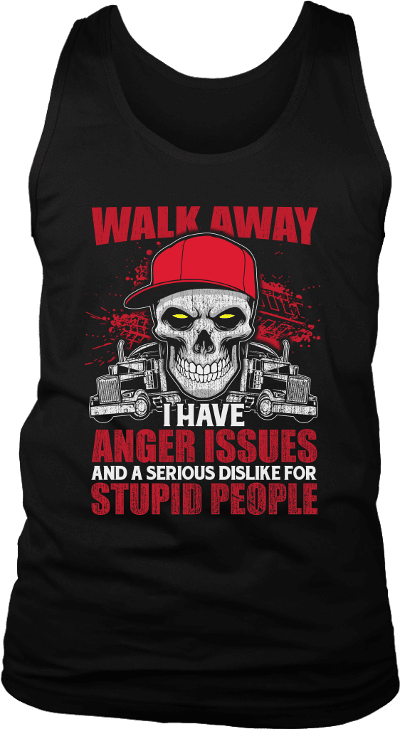T-shirt District Mens Tank / Black / S Walk Away Stupid - October Birthday Shirts For Women (1024x1024), Png Download