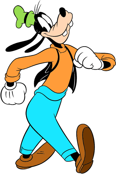 Goofy-walking - Goofy Mickey Mouse (385x559), Png Download