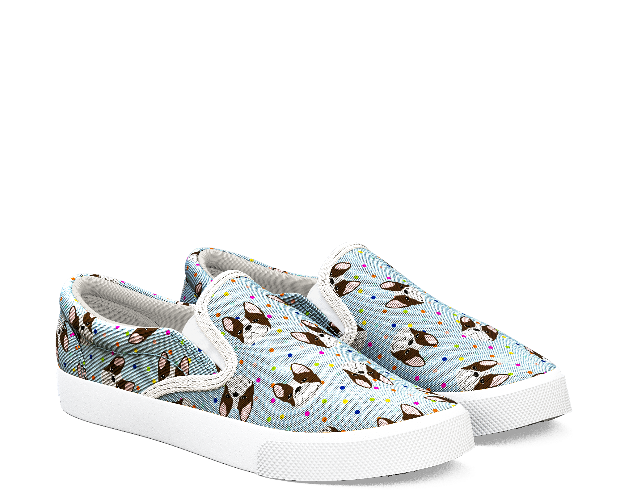 60610 1470 600 Awwdorable Mabletan Blue Unisex Slipon - Slip-on Shoe (2048x2048), Png Download