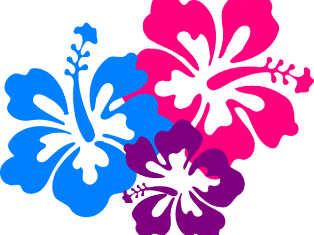 Tropical Flowers Clipart - Clip Art Hawaii Flower (640x480), Png Download