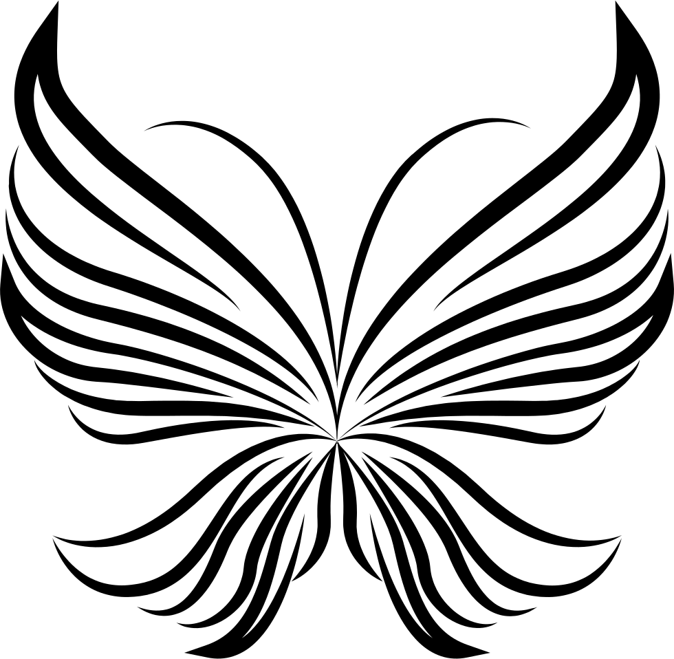 Stripes Wings Light Butterfly Beautiful Design From - Desenhos De Asas De Borboletas (980x958), Png Download