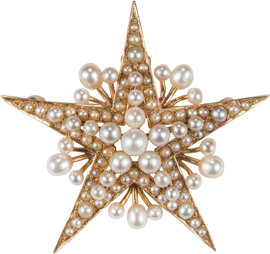 Victorian Star Pendant K - Vintage Christmas Ornament Png (923x923), Png Download