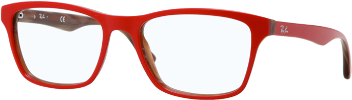 Glasses Png - Red Ray Ban Glasses Frames (750x424), Png Download