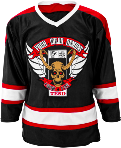 Four Color Demons Hockey Jersey - Tell 'em Steve-dave! (600x600), Png Download