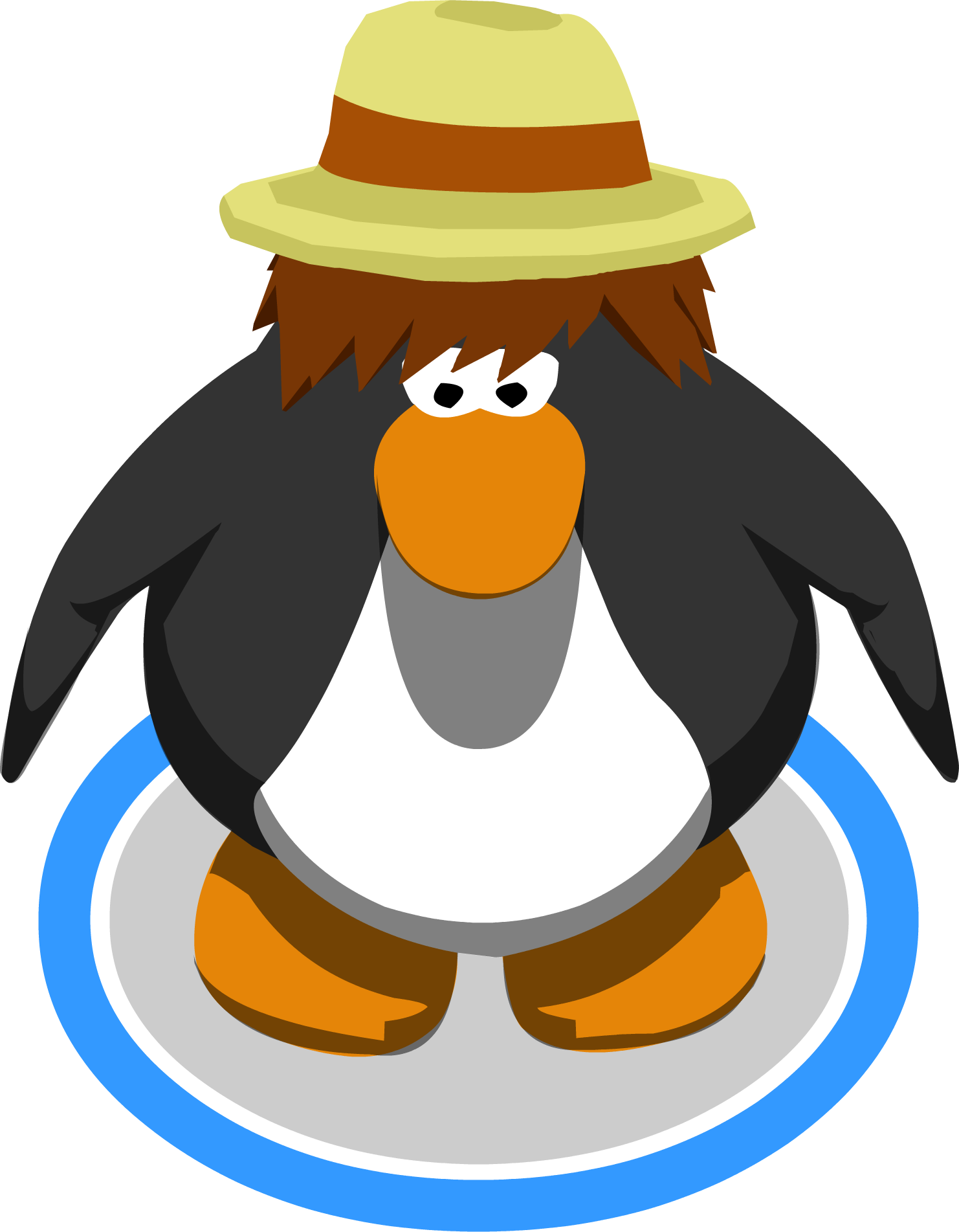 Straw Fedora Ig - Club Penguin Purple (1482x1903), Png Download