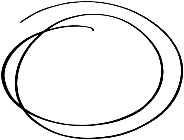 Line Doodle Png - เส้น วงกลม (667x720), Png Download
