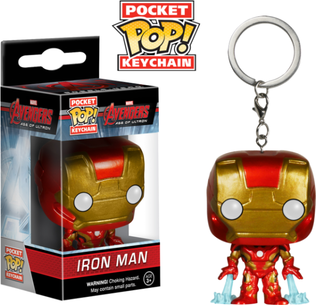 Pocket Pop Key Chain - Funko Pop Keychain Iron Man (640x640), Png Download