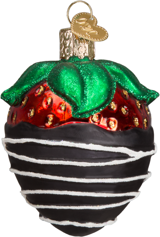 28116 Chocolate Dipped Strawberry Old World Christmas (950x950), Png Download