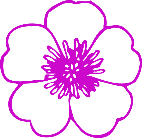 Coloring Picture Of Flower (600x582), Png Download