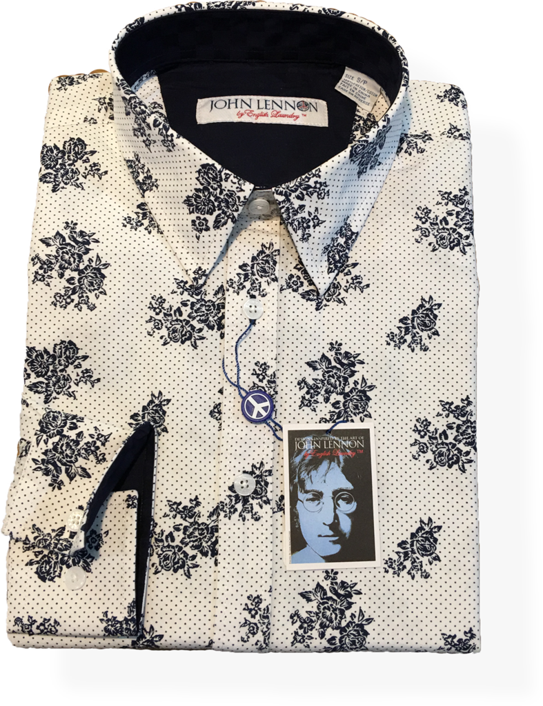 John Lennon Casual White Flowers - John Lennon (787x1024), Png Download