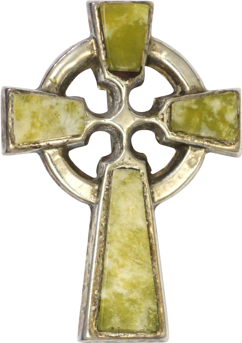 Irish Connemara Marble Celtic Cross And Silver Pin - Jewellery (1324x1324), Png Download