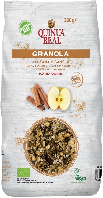 Quinua Real Granola With Apple And Cinnamon (600x800), Png Download