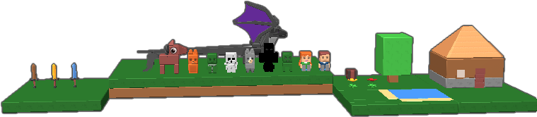 Minecraft Stuff Including The Enderdragon And Diamond - Illustration (768x768), Png Download