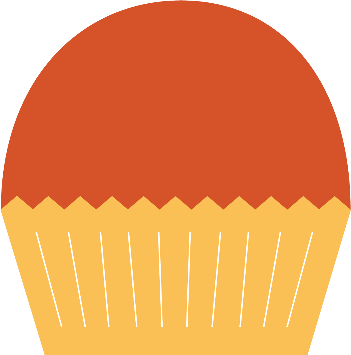 Cinnamon Cupcake Clipart - Plain Cupcake Clipart (1250x1250), Png Download