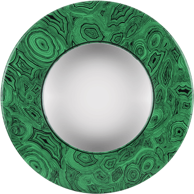 Frame With Convex Mirror Malachite - Circle (800x800), Png Download