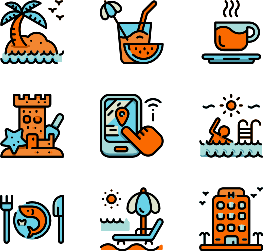 Beach - Iconos Para Infografias Png (600x564), Png Download
