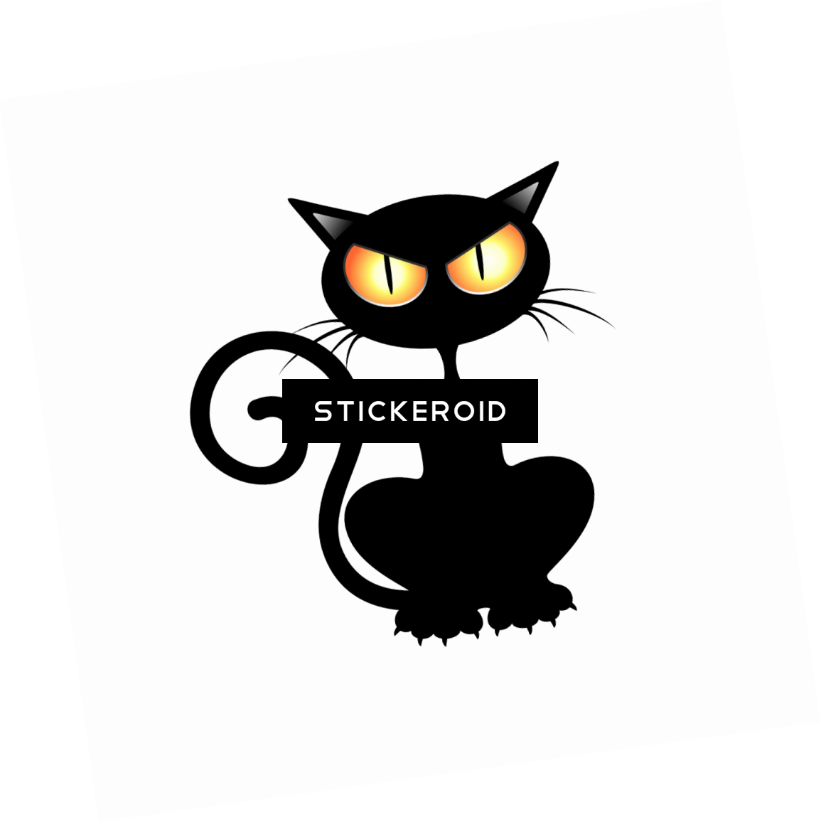 Black Cat - Cute Black Cat Png (1155x1156), Png Download