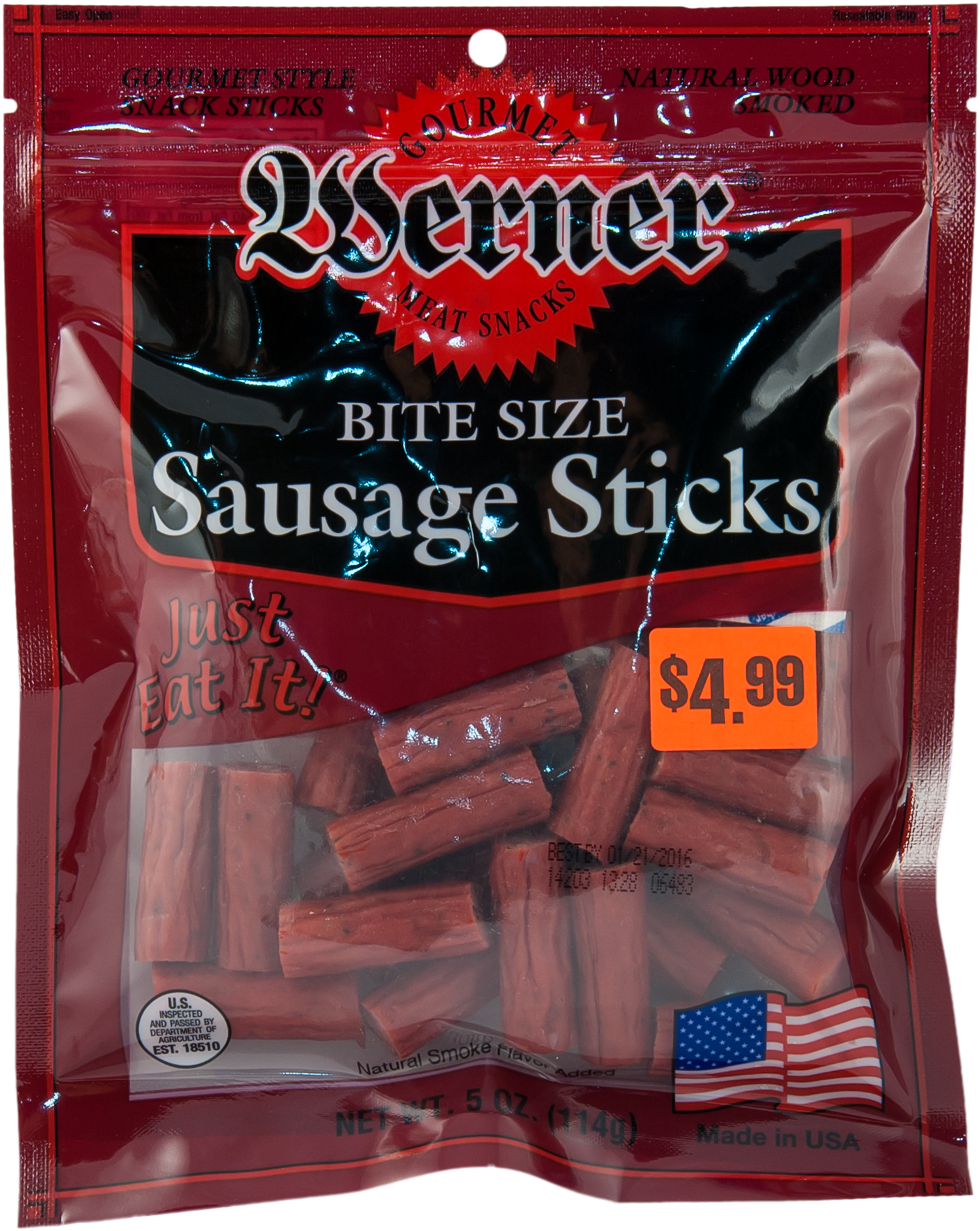 Werner Beef Jerky, Teriyaki - 3 Oz (2000x2000), Png Download