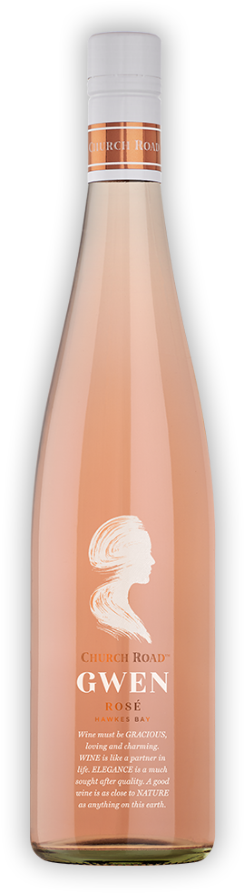 Wine Bottle - Church Road Gwen Rose (350x998), Png Download