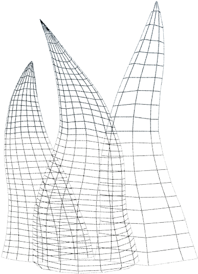 Skyscraper Wireframe Render - Drawing (1280x720), Png Download
