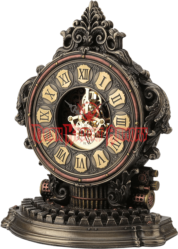Classic Steampunk Mantle Clock Wu From Dark Knight - Clock (850x850), Png Download