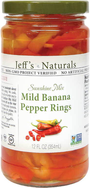 Of All Natural Line Of Olives, Peppers, Capers And - Jeff's Natural Mild Sliced Banana Pepper (401x800), Png Download