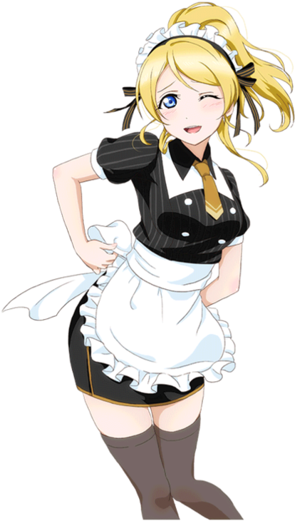 Png - Eli Ayase Maid (894x894), Png Download