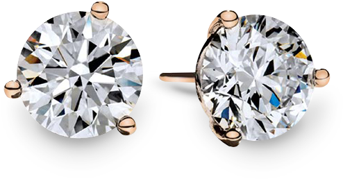 Classics - Diamond Stud Earrings Png (753x753), Png Download