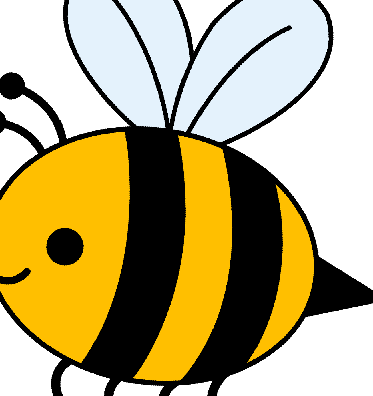 Bumble Bee Drawing - Clip Art (1305x1385), Png Download