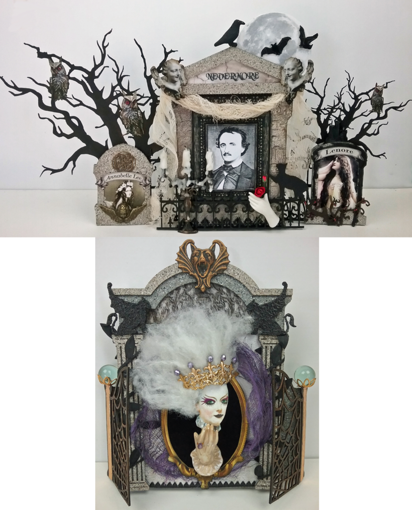 Edgar Allan Poe & Marie Antoinette Tombs - Diorama Edgar Allan Poe (828x1024), Png Download
