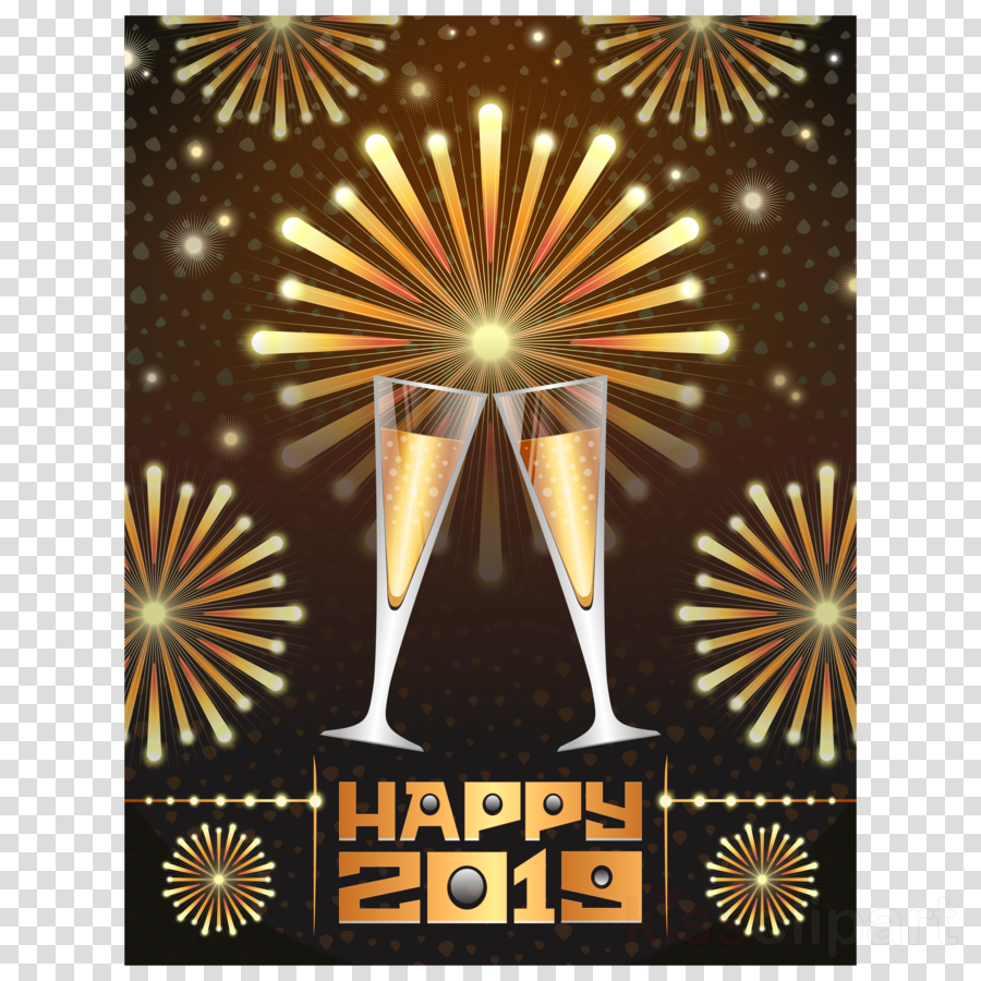 New Year Day 2019 Clipart New Year's Day New Year's (900x900), Png Download