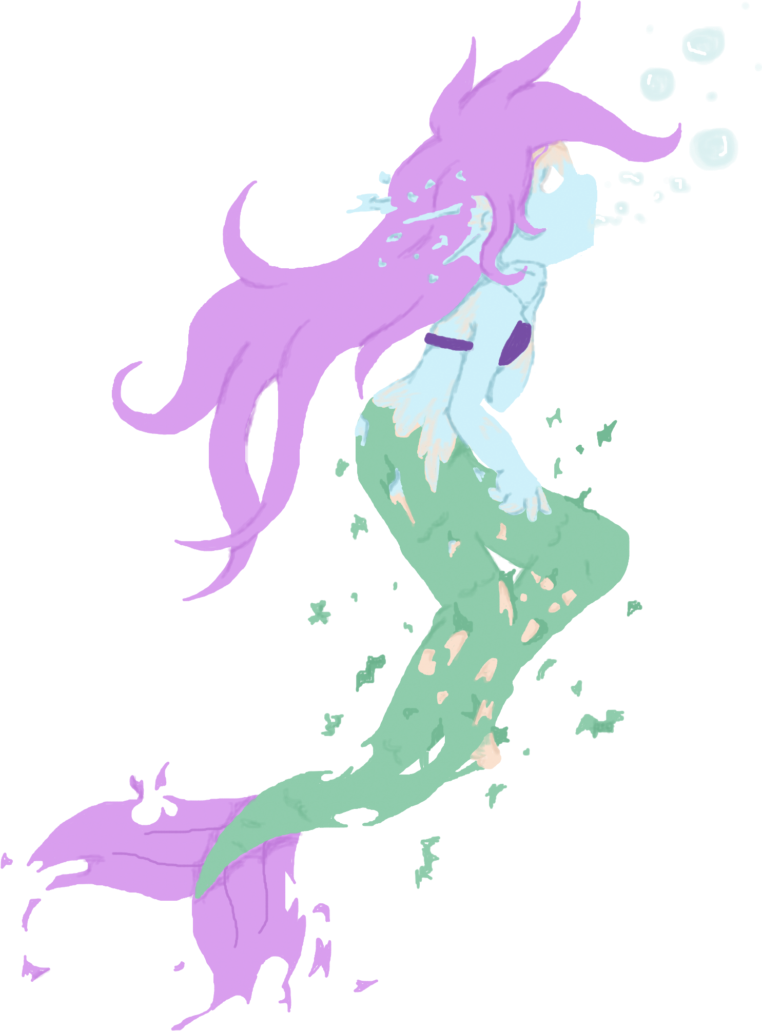 Drowning - Illustration (1792x2304), Png Download